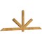 Ekena Millwork Kennewick Rough Sawn Timber Gable Bracket, Western Red Cedar, 96"W x 32"H x 2"D x 4"F, 8/12 Pitch GBW096X32X0204KEN00RWR - alternate 3